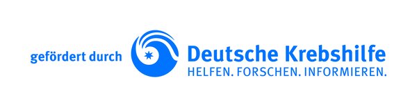 Logo der Deutschen Krebshilfe "gefördert durch"